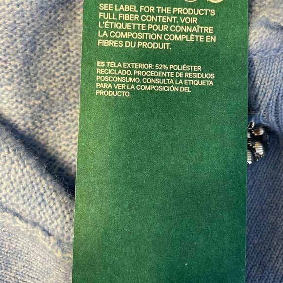 H&M Conscious Wool-Blend Sweater Rhinestone Buttons Blue M - Picture 7 of 11